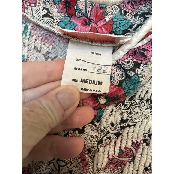 Vintage 1980s Stan Herman Herbcraft Chenille Robe Medium House Coat Pockets - Picture 3 of 8